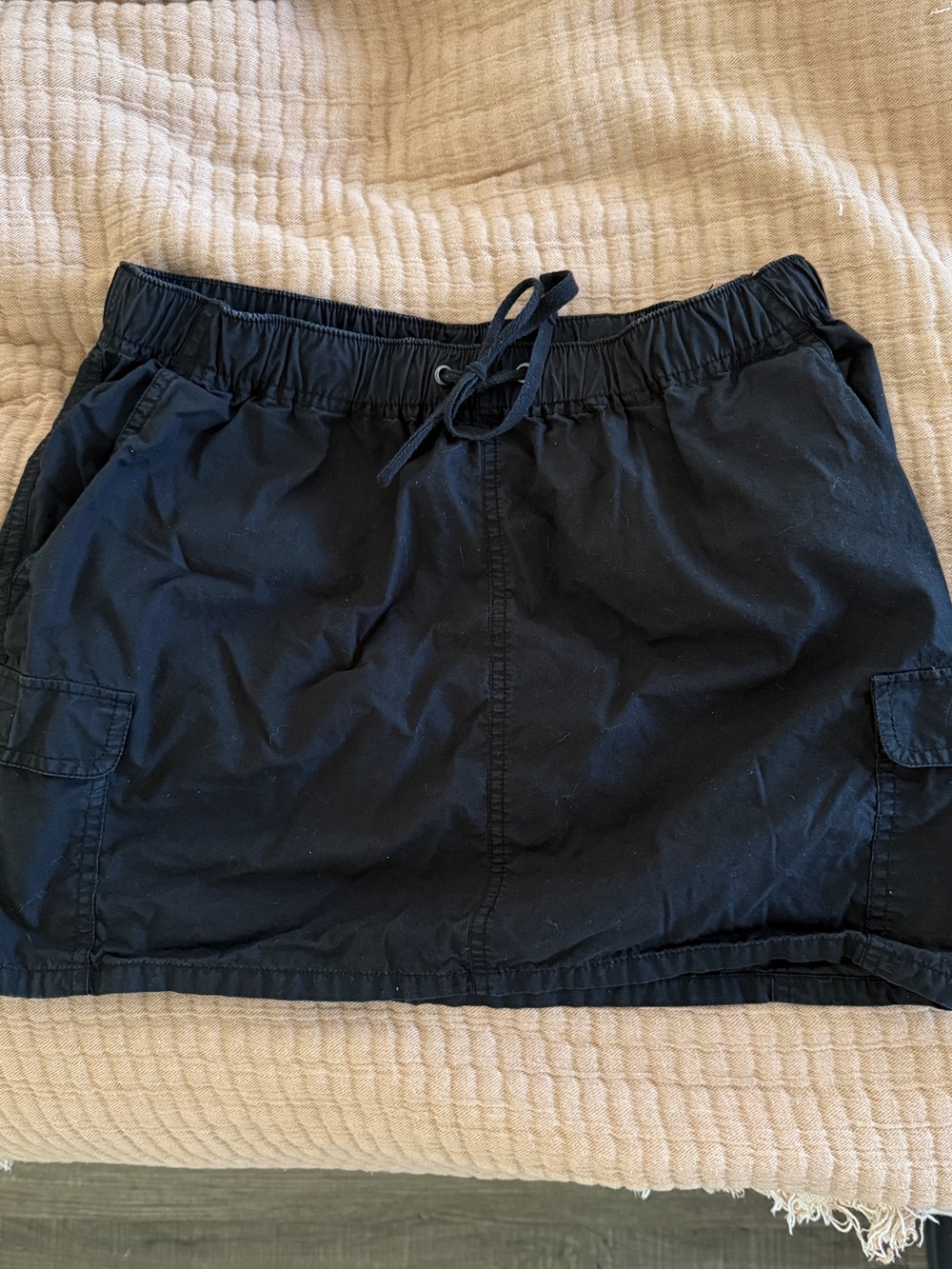 Abound Black Drawstring Cargo Skirt
